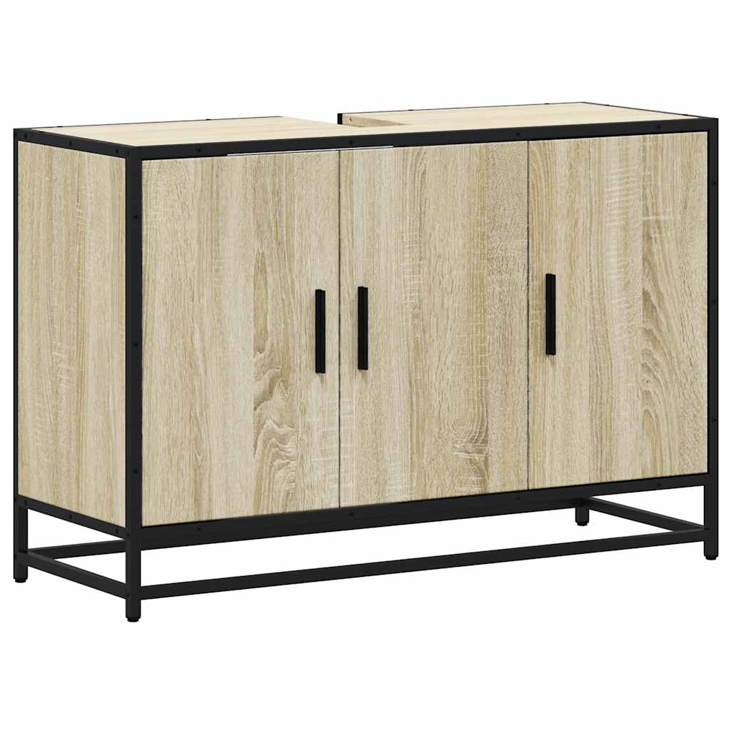 Badrumsskåp Sonoma Ek 90x33x60 cm Konstruerat trä