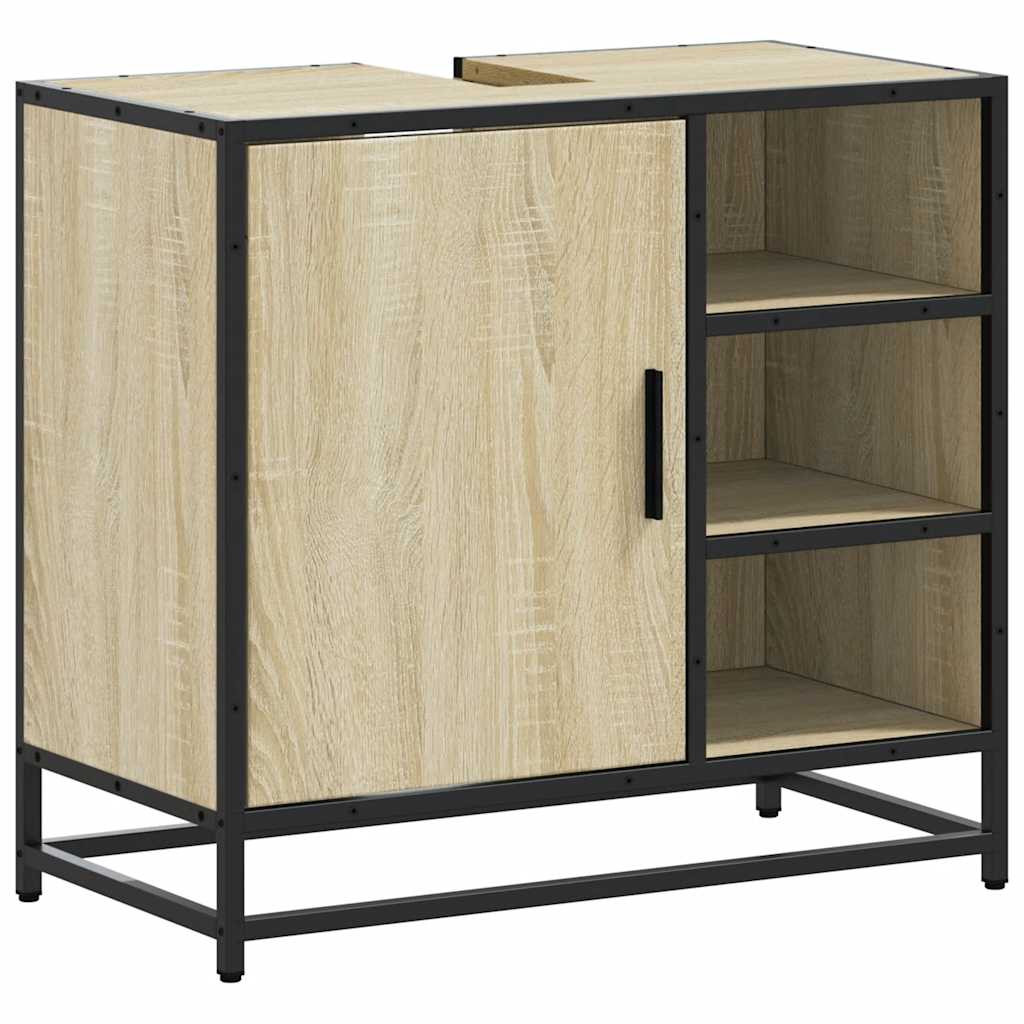 Badrumsskåp Sonoma Ek 65x33x60 cm Konstruerat trä