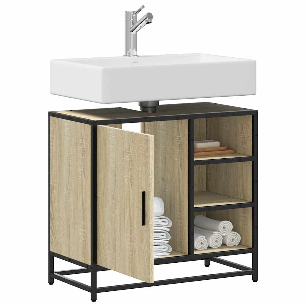 Badrumsskåp Sonoma Ek 65x33x60 cm Konstruerat trä