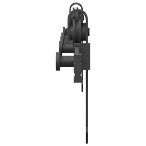 Skjutdörrsbeslag 152,5 cm stål svart