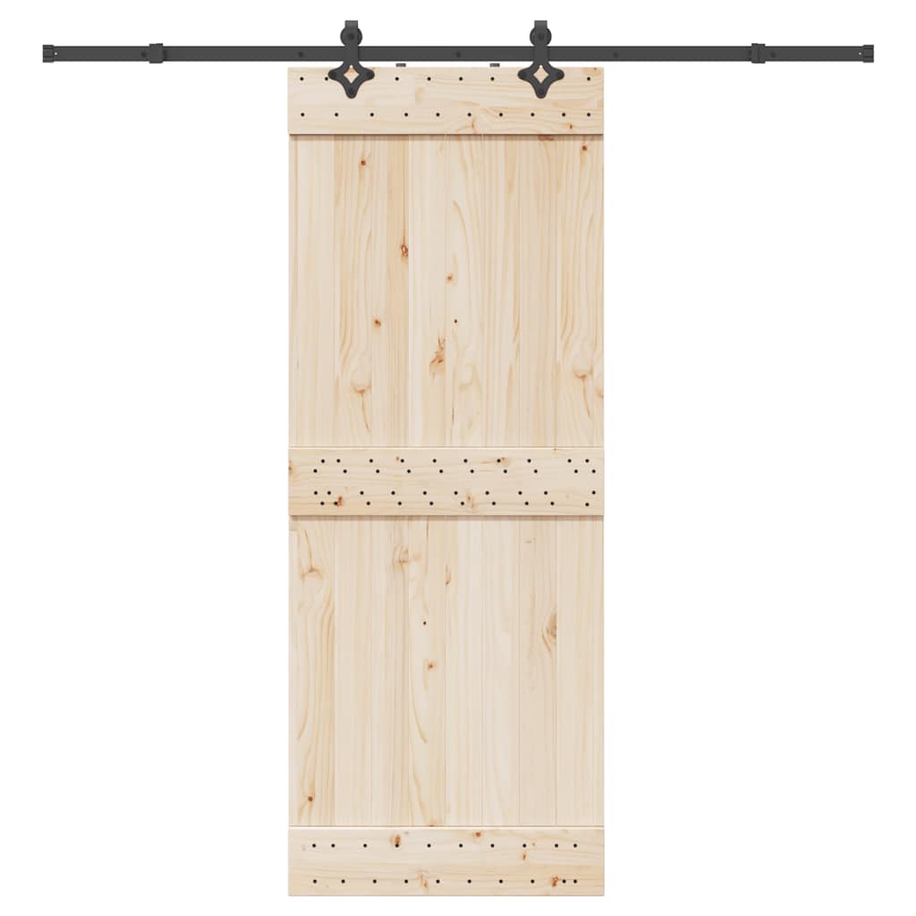 Skjutdörrsbeslag 213,5 cm stål svart