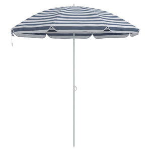 Badparasol Blå och Vit 263 x 263 x 272 cm Polyester och metall