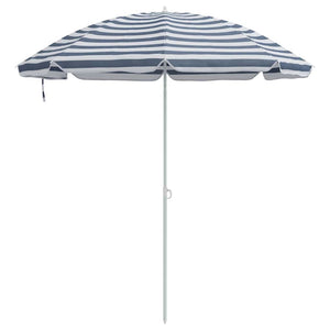 Badparasol Blå och Vit 263 x 263 x 272 cm Polyester och metall
