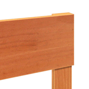 Sängram utan madrass vaxad brun 90x200 cm massiv furu