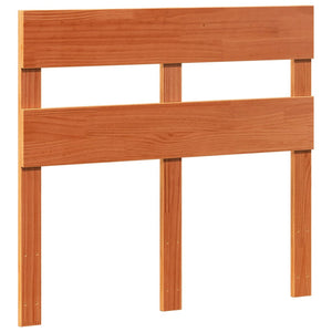 Sängram utan madrass vaxad brun 90x190 cm massiv furu