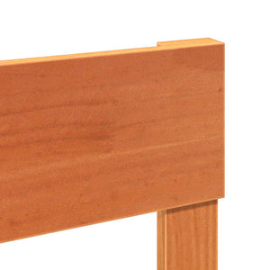 Sängram utan madrass vaxad brun 90x190 cm massiv furu