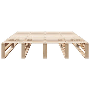 Sängram utan madrass 120x190 cm massiv furu