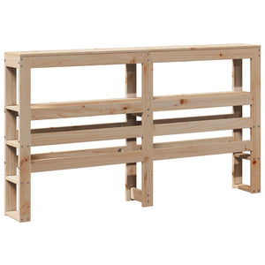 Huvudgavel med hyllor 120 cm massiv furu