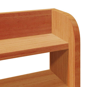 Huvudgavel med hyllor vaxbrun 135 cm massiv furu