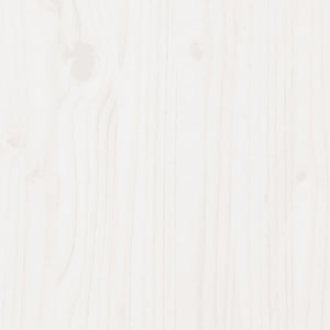 Huvudgavel med hyllor vit 75 cm massiv furu