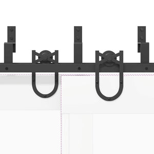 Skjutdörrsbeslag 200 cm stål svart