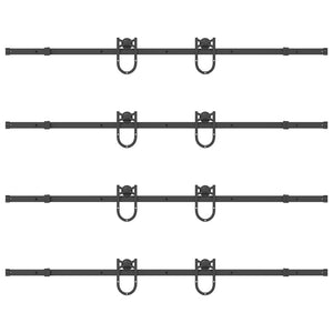 Skjutdörrsbeslag 400 cm stål svart