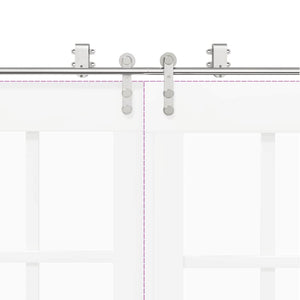 Skjutdörrsbeslag 200 cm rostfritt stål silver