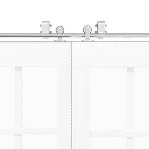 Skjutdörrsbeslag 400 cm rostfritt stål silver