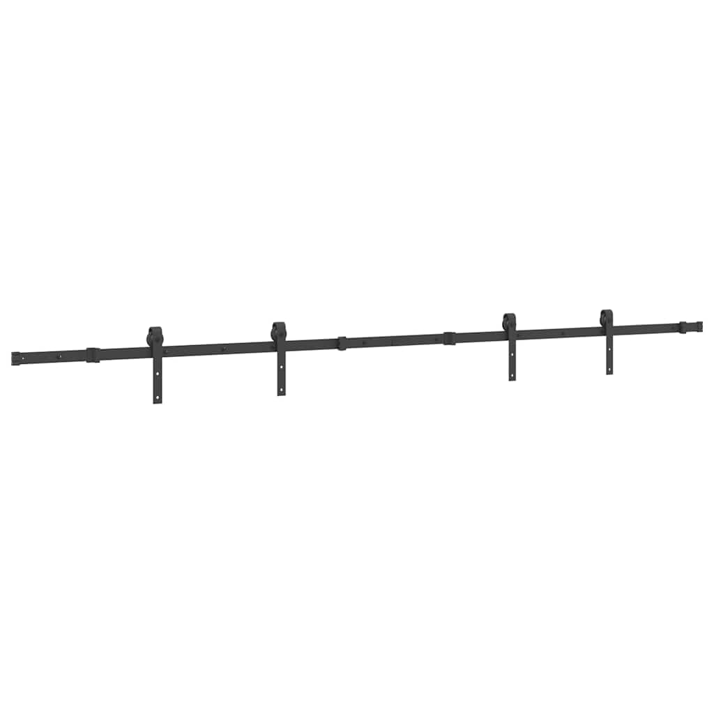 Skjutdörrsbeslag 305 cm stål svart