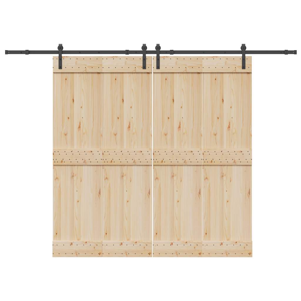 Skjutdörrsbeslag 305 cm stål svart