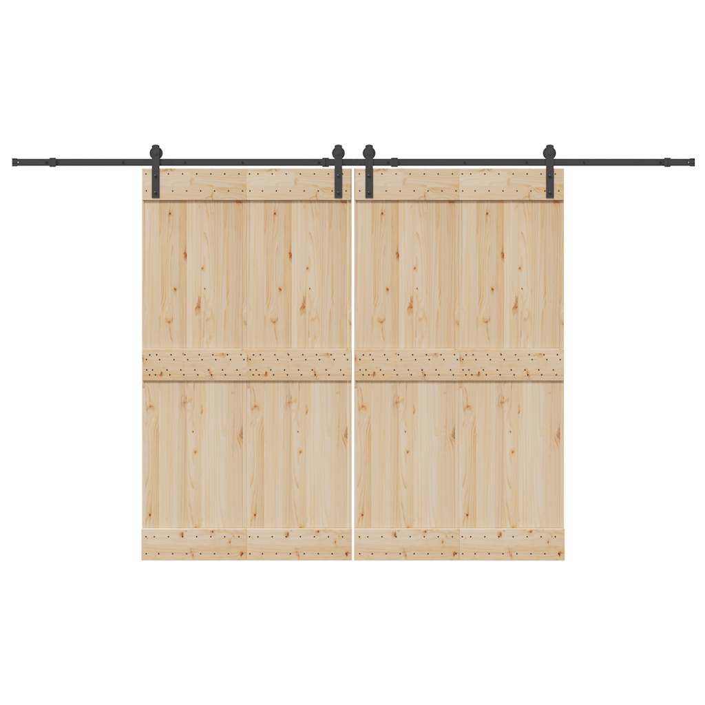 Skjutdörrsbeslag 366 cm stål svart