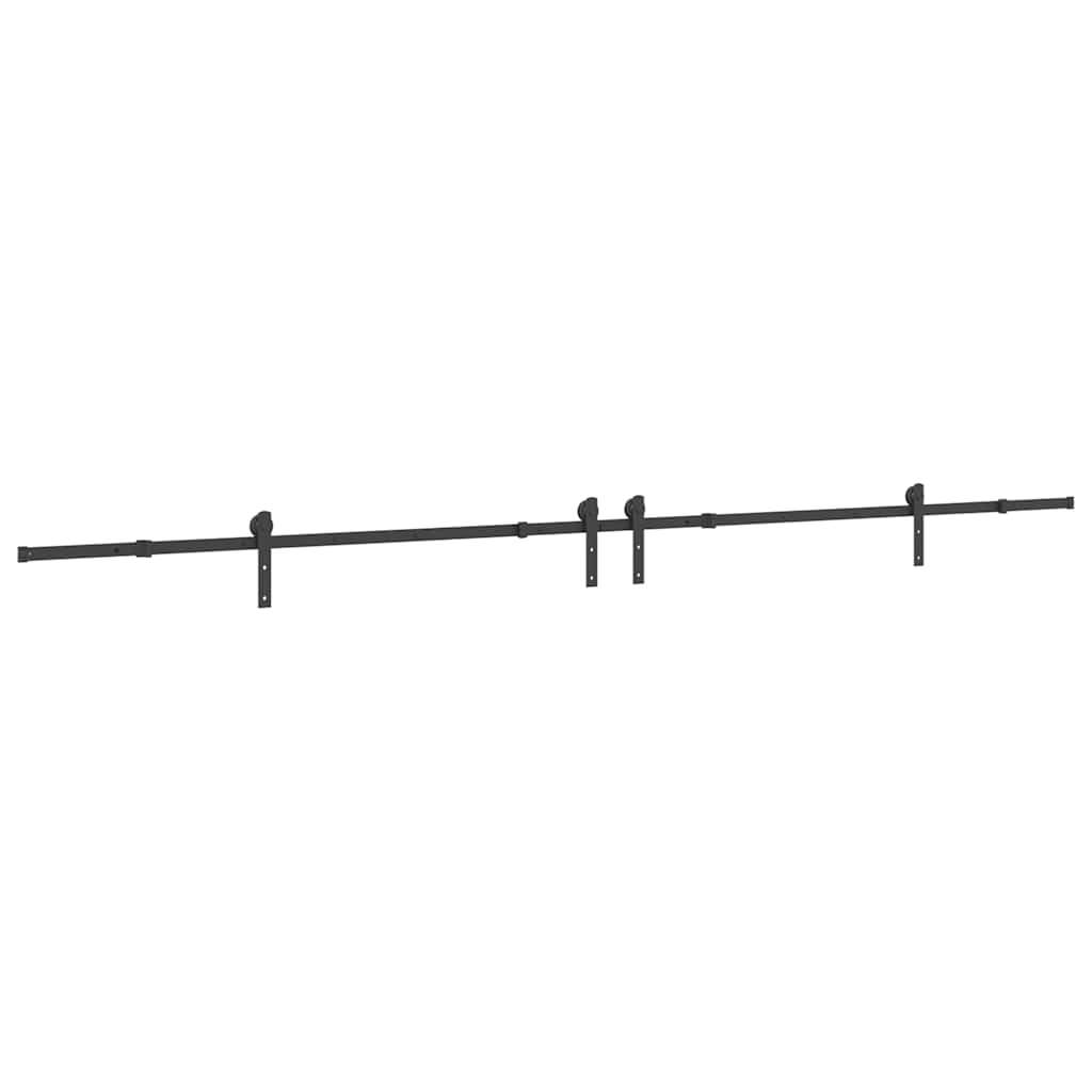 Skjutdörrsbeslag 400 cm stål svart