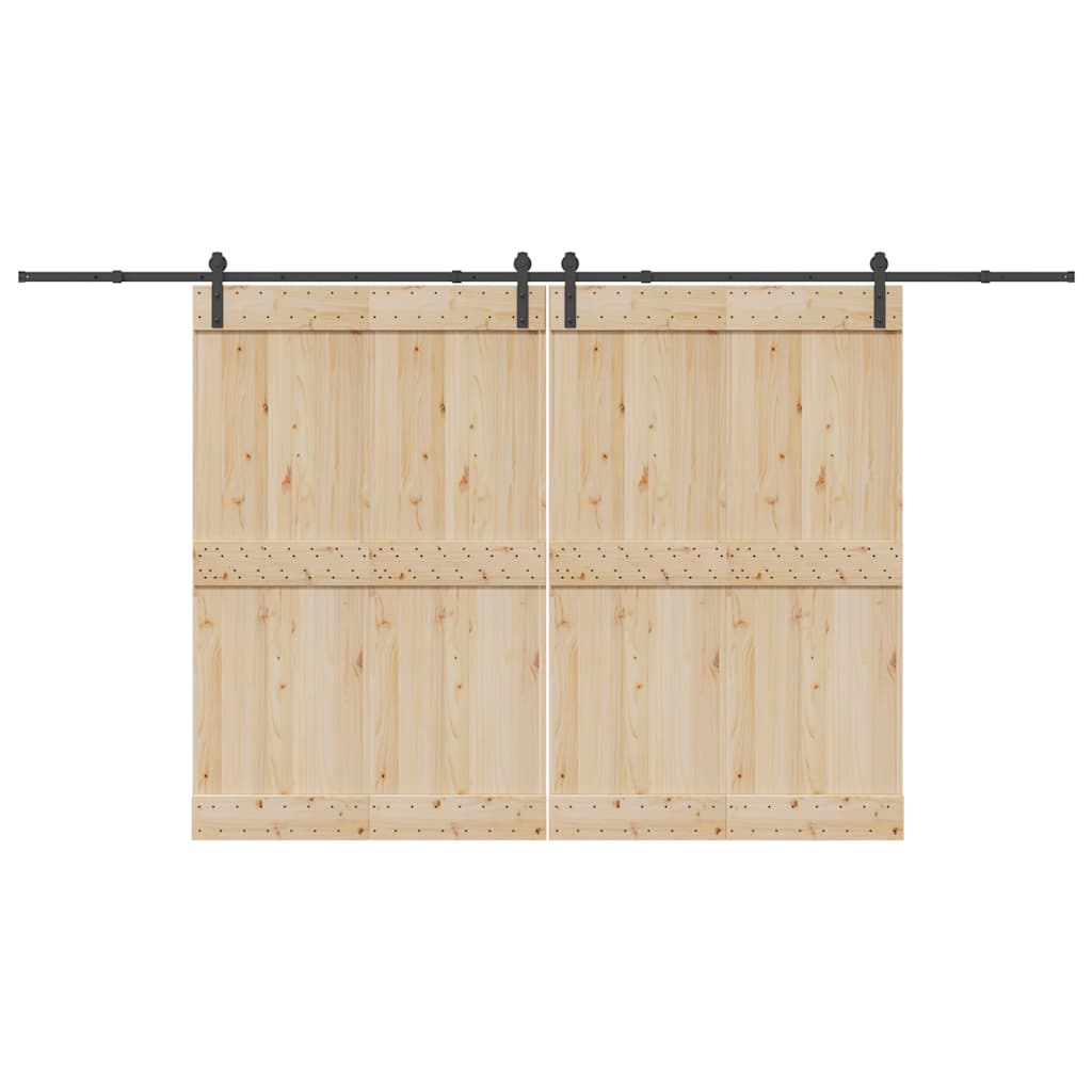 Skjutdörrsbeslag 400 cm stål svart