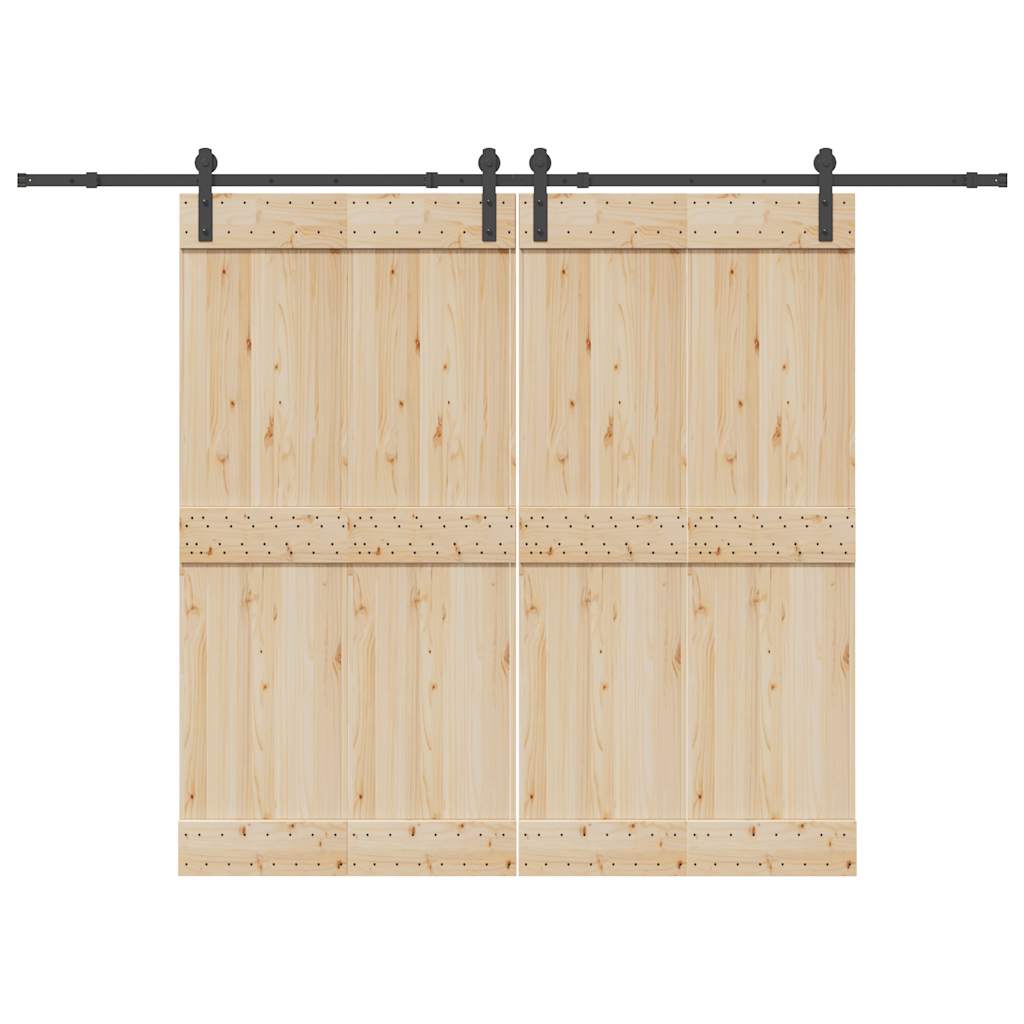 Skjutdörrsbeslag 305 cm stål svart