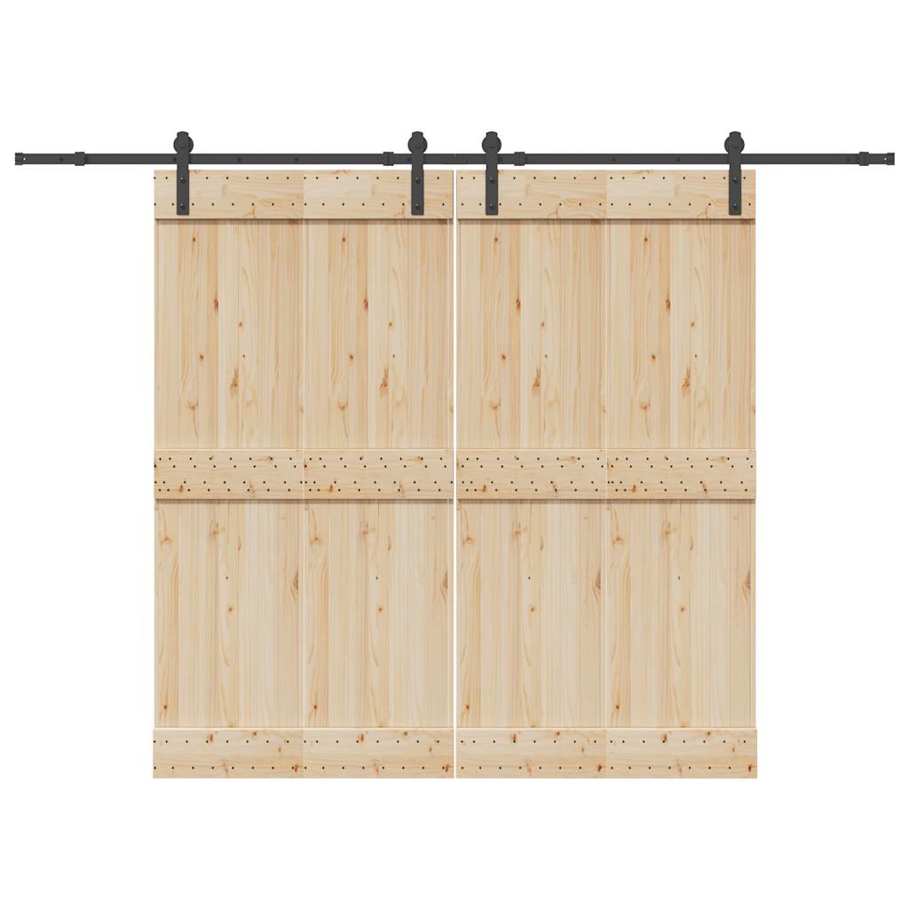 Skjutdörrsbeslag 427 cm stål svart