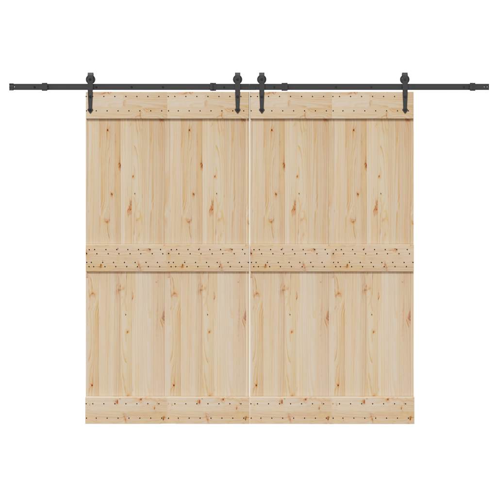 Skjutdörrsbeslag 305 cm stål svart