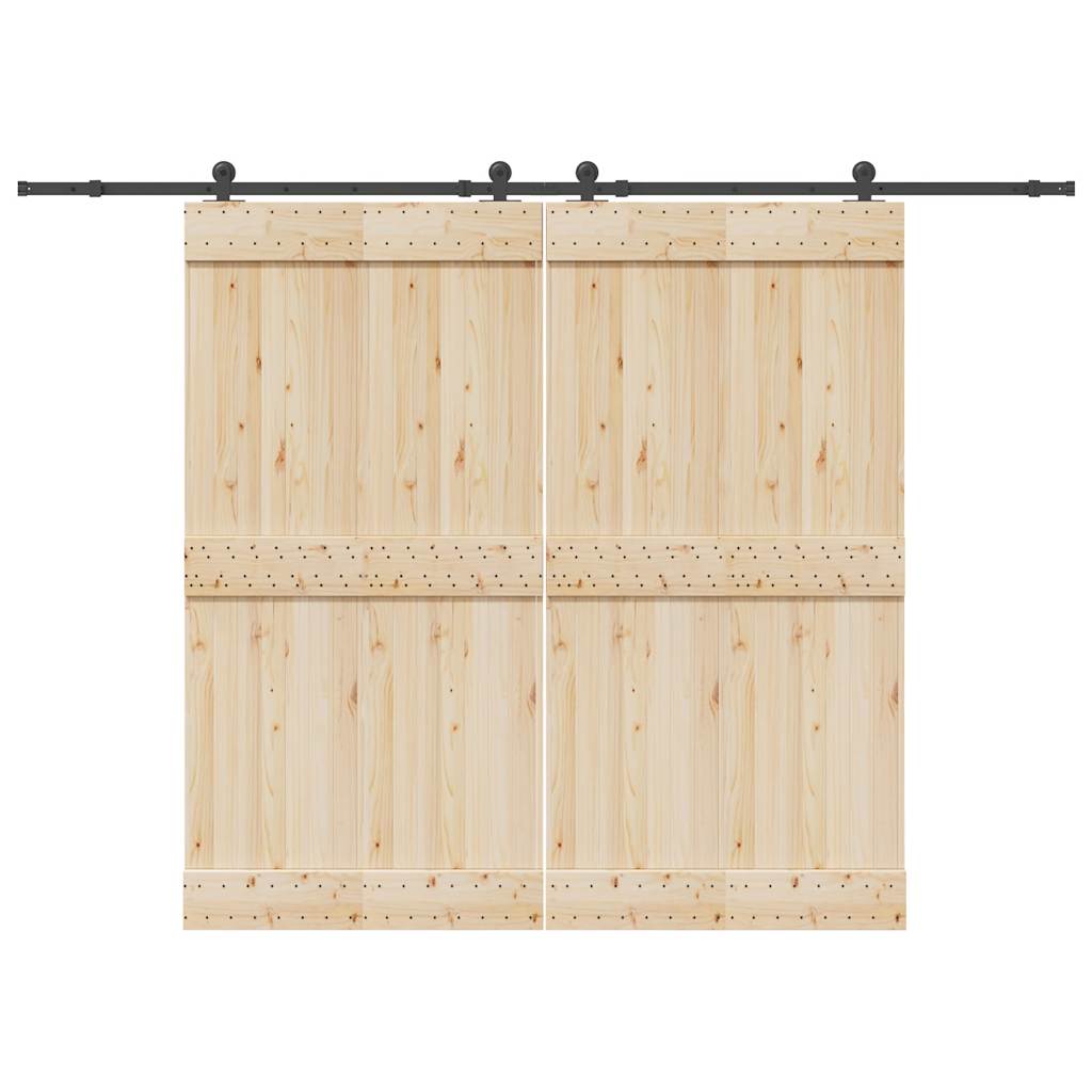 Skjutdörrsbeslag 305 cm stål svart