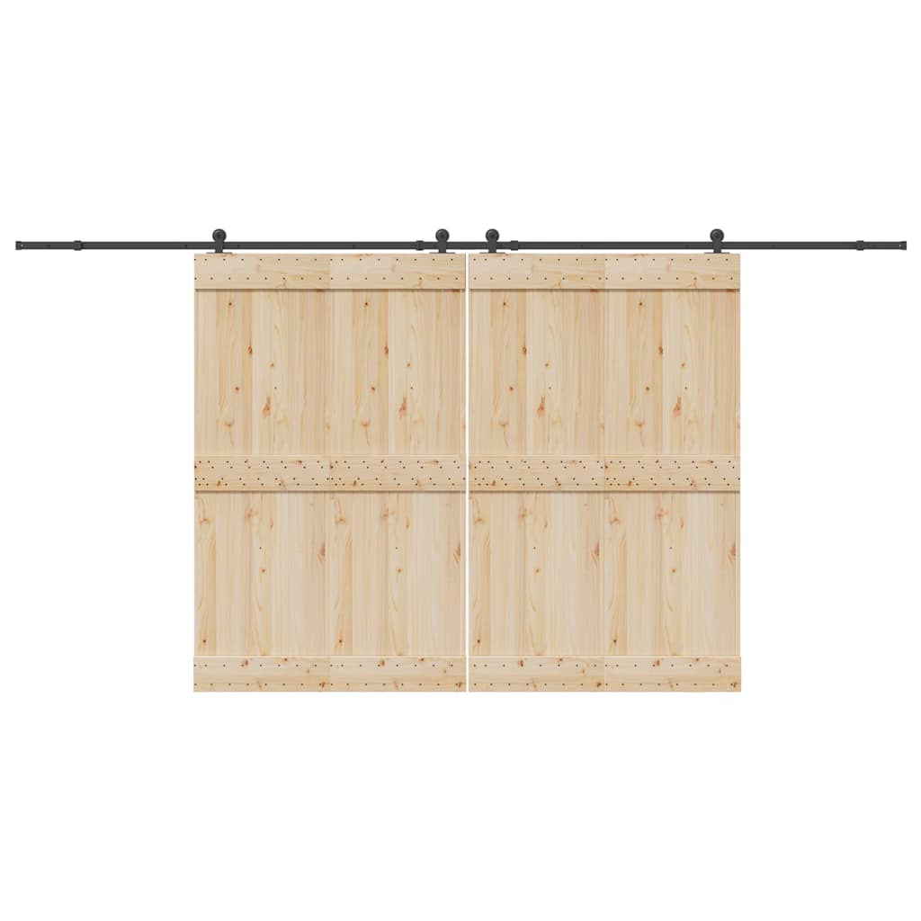 Skjutdörrsbeslag 427 cm stål svart
