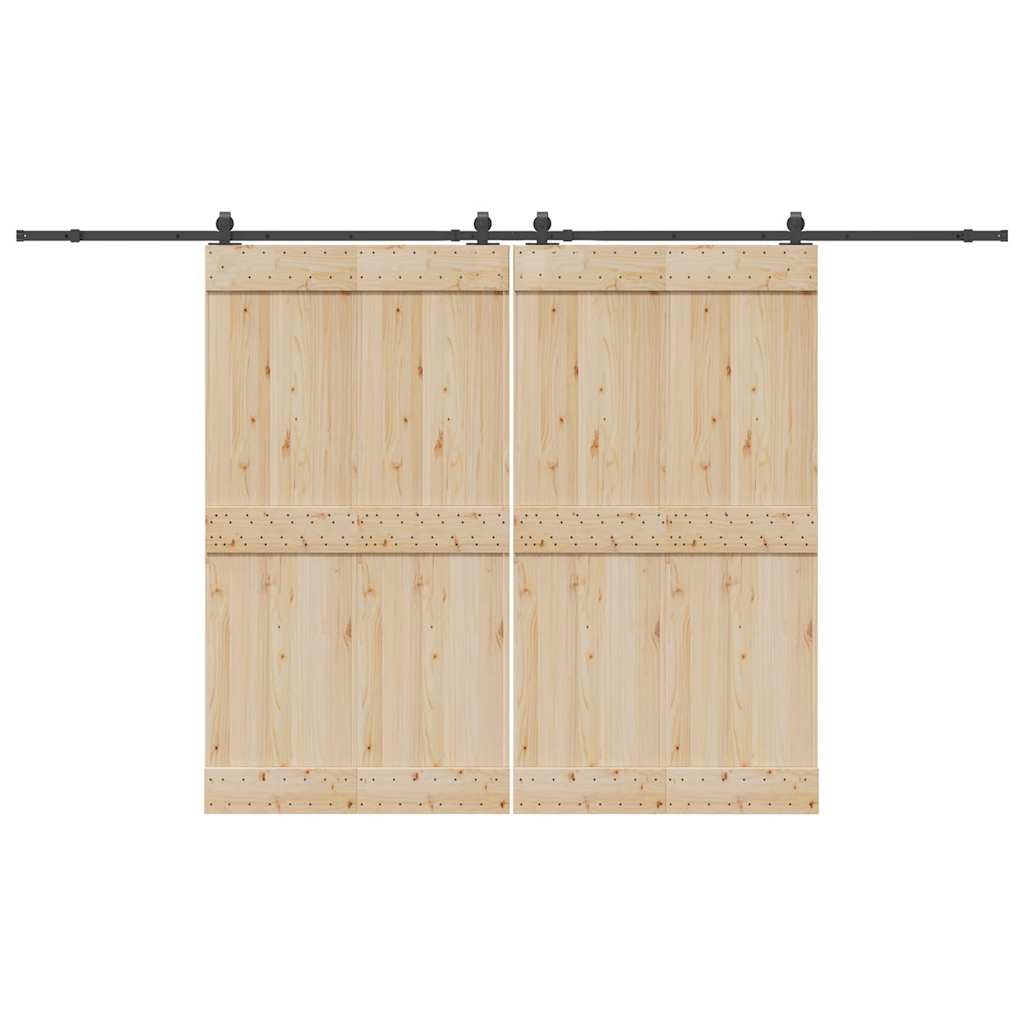 Skjutdörrsbeslag 366 cm stål svart