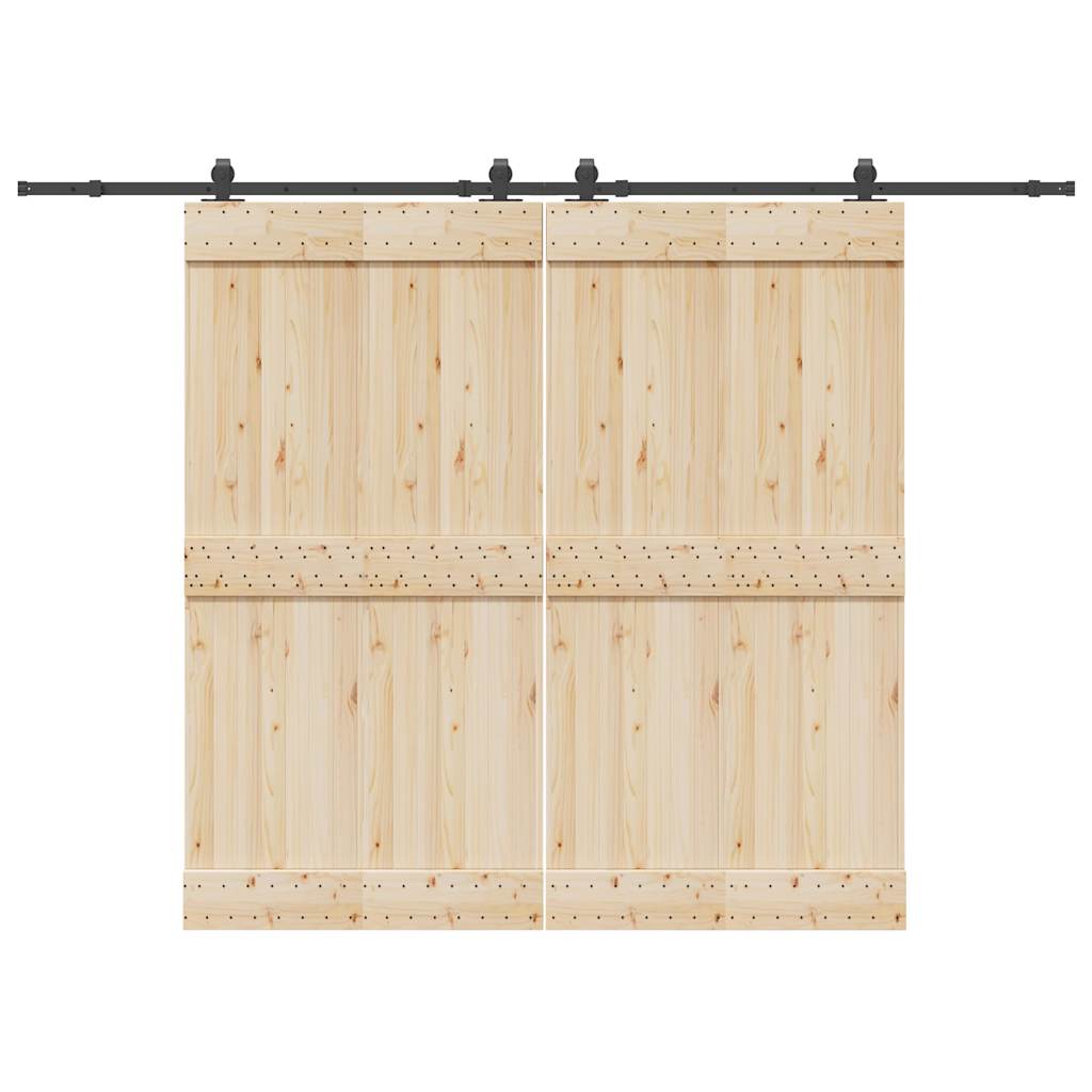 Skjutdörrsbeslag 305 cm stål svart