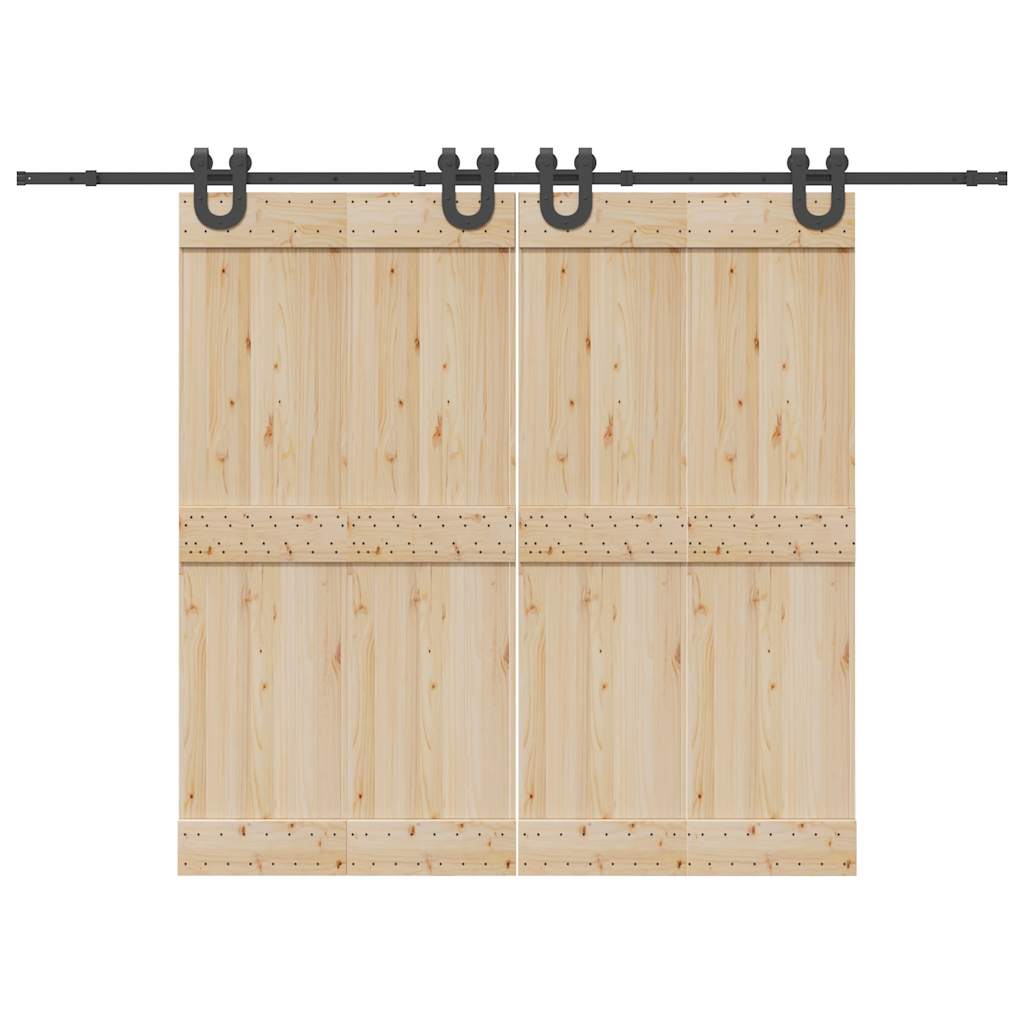 Skjutdörrsbeslag 366 cm stål svart