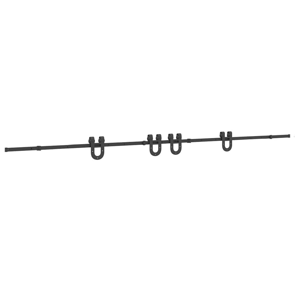 Skjutdörrsbeslag 400 cm stål svart