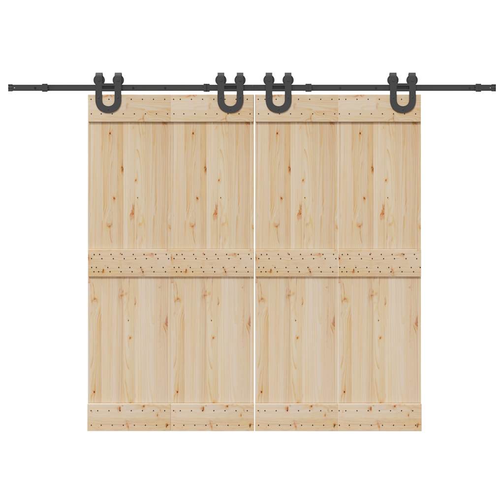 Skjutdörrsbeslag 400 cm stål svart