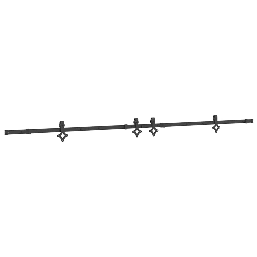 Skjutdörrsbeslag 305 cm stål svart