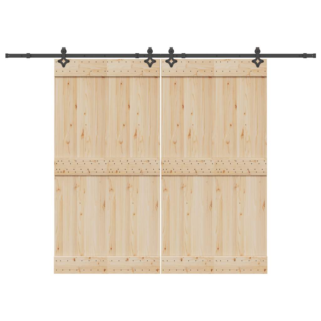 Skjutdörrsbeslag 305 cm stål svart