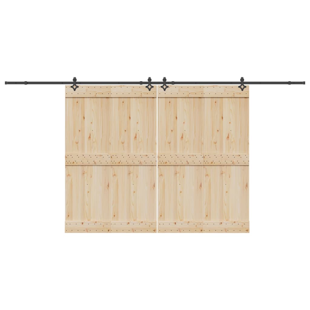 Skjutdörrsbeslag 427 cm stål svart