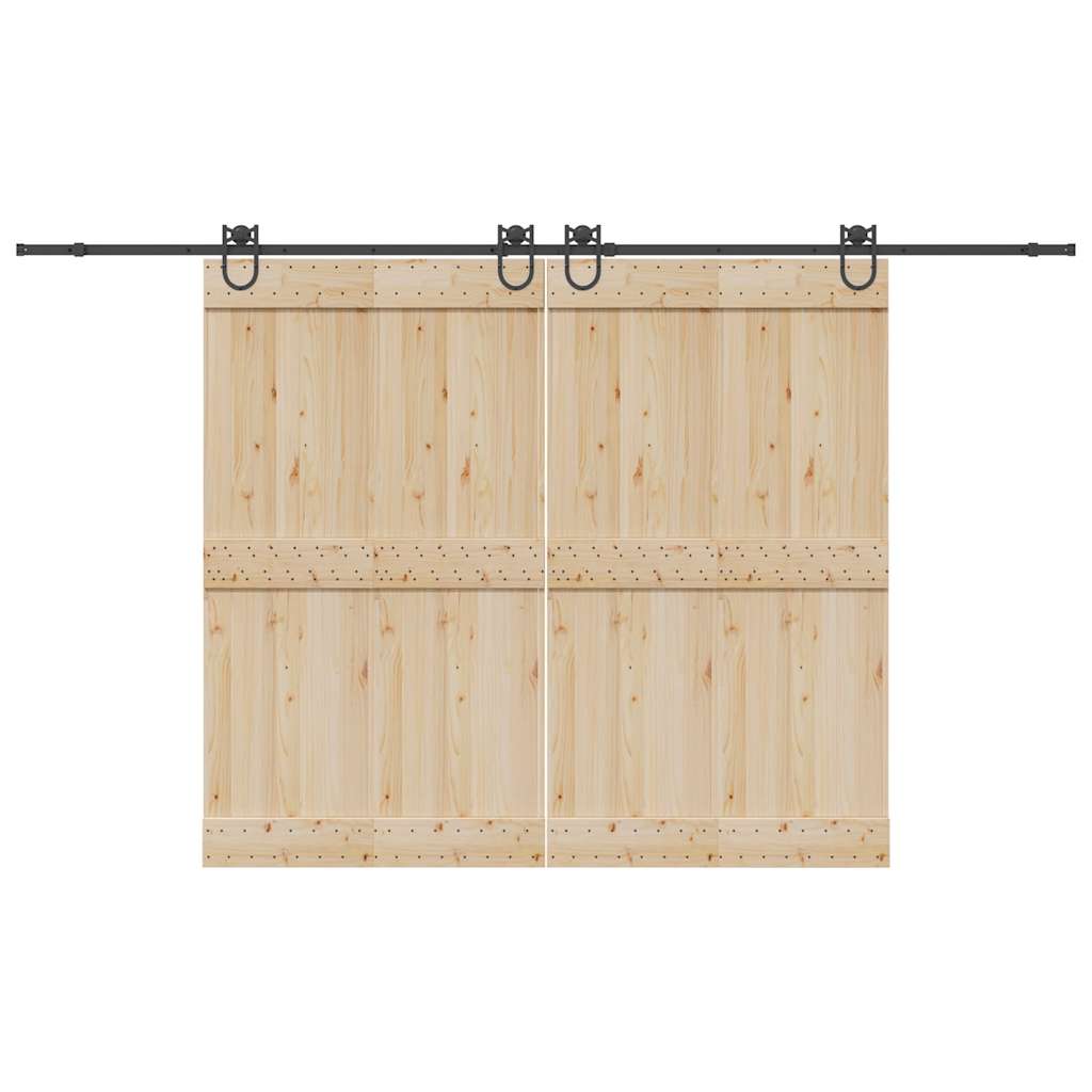 Skjutdörrsbeslag 366 cm stål svart
