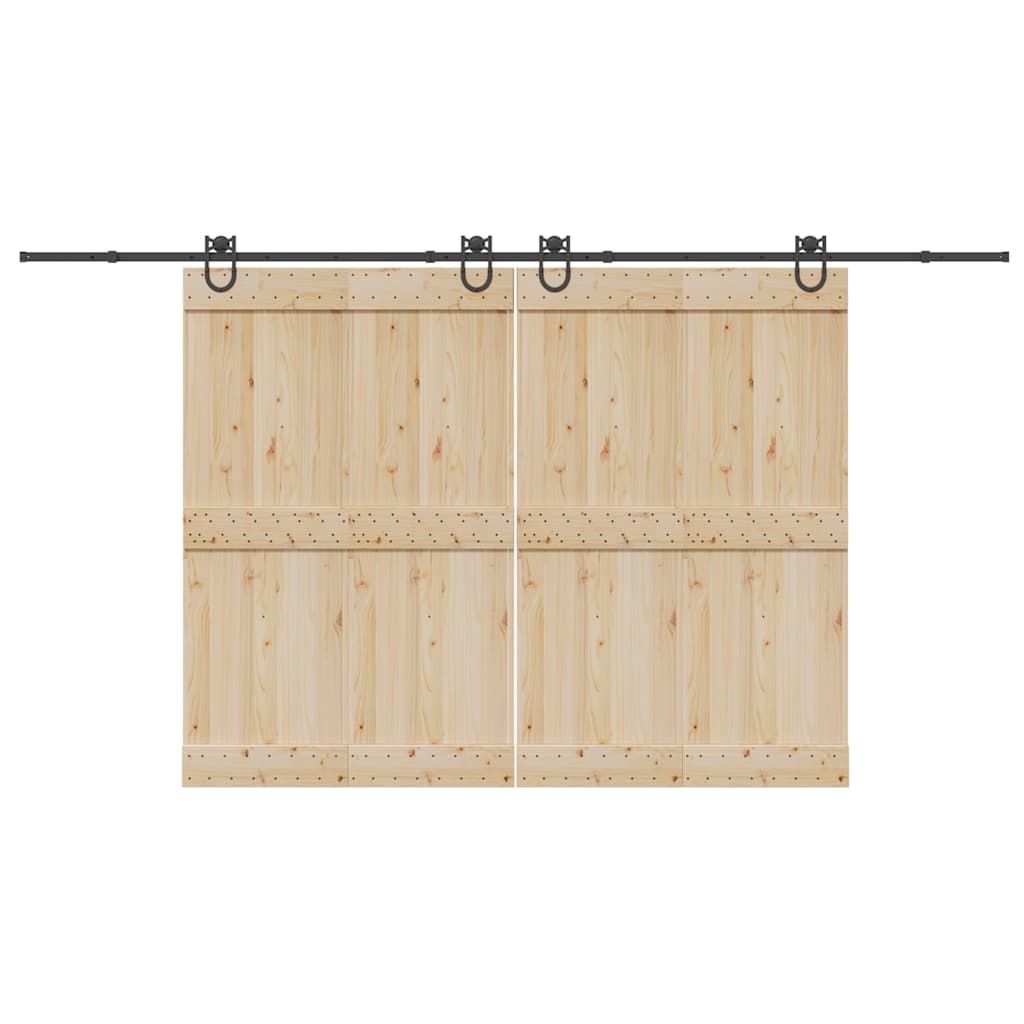 Skjutdörrsbeslag 400 cm stål svart