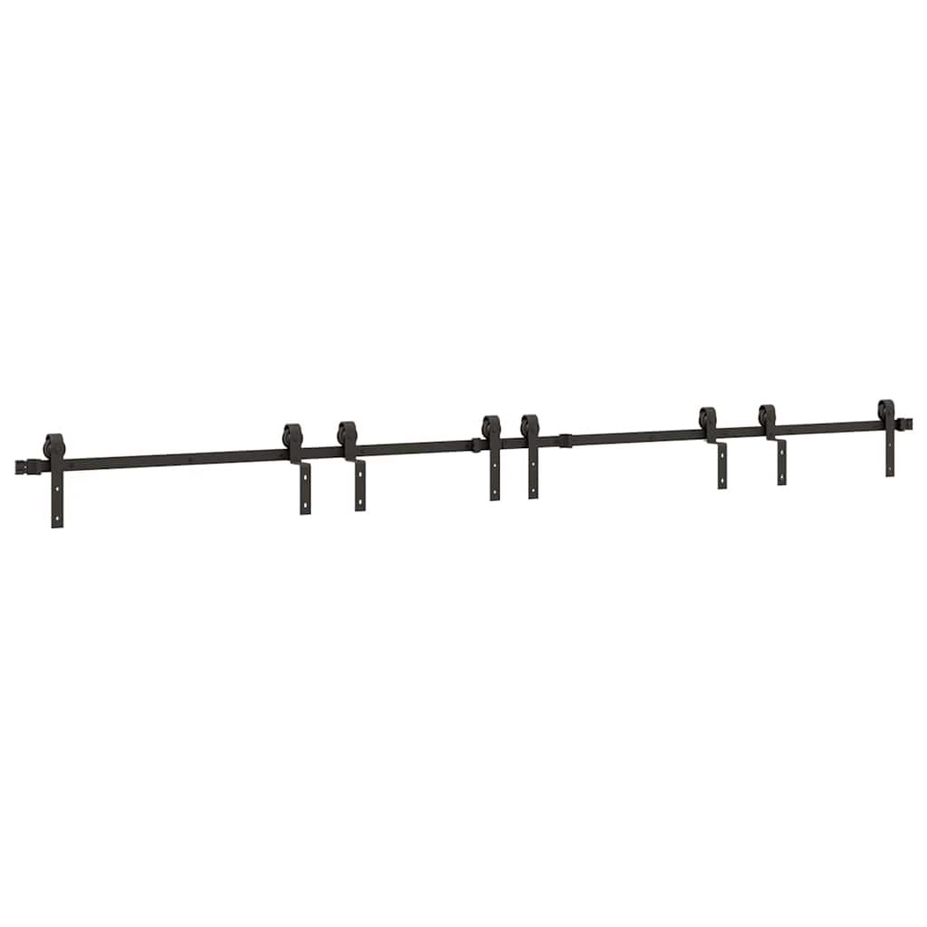 Skjutdörrsbeslag 366 cm stål svart
