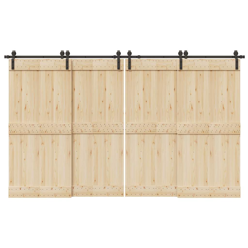 Skjutdörrsbeslag 366 cm stål svart