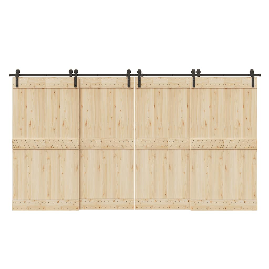 Skjutdörrsbeslag 400 cm stål svart