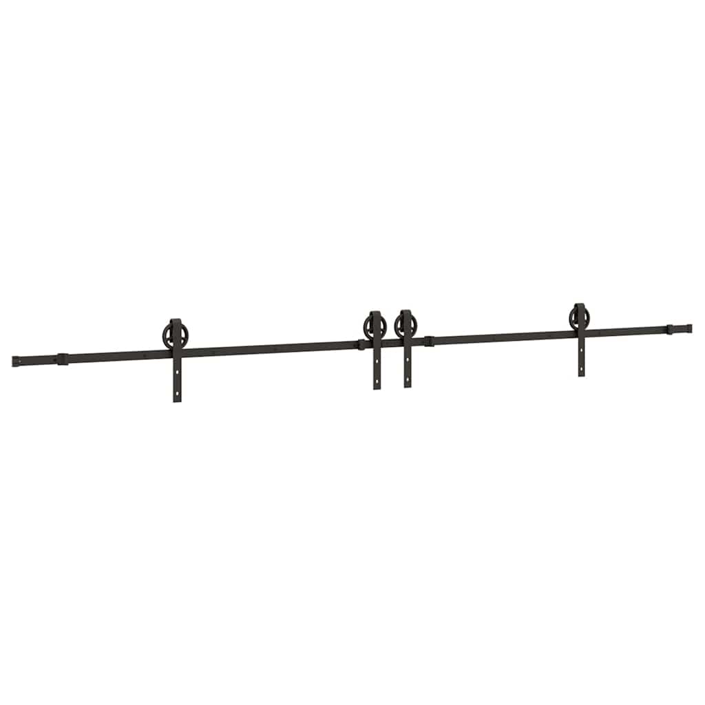 Skjutdörrsbeslag 366 cm stål svart