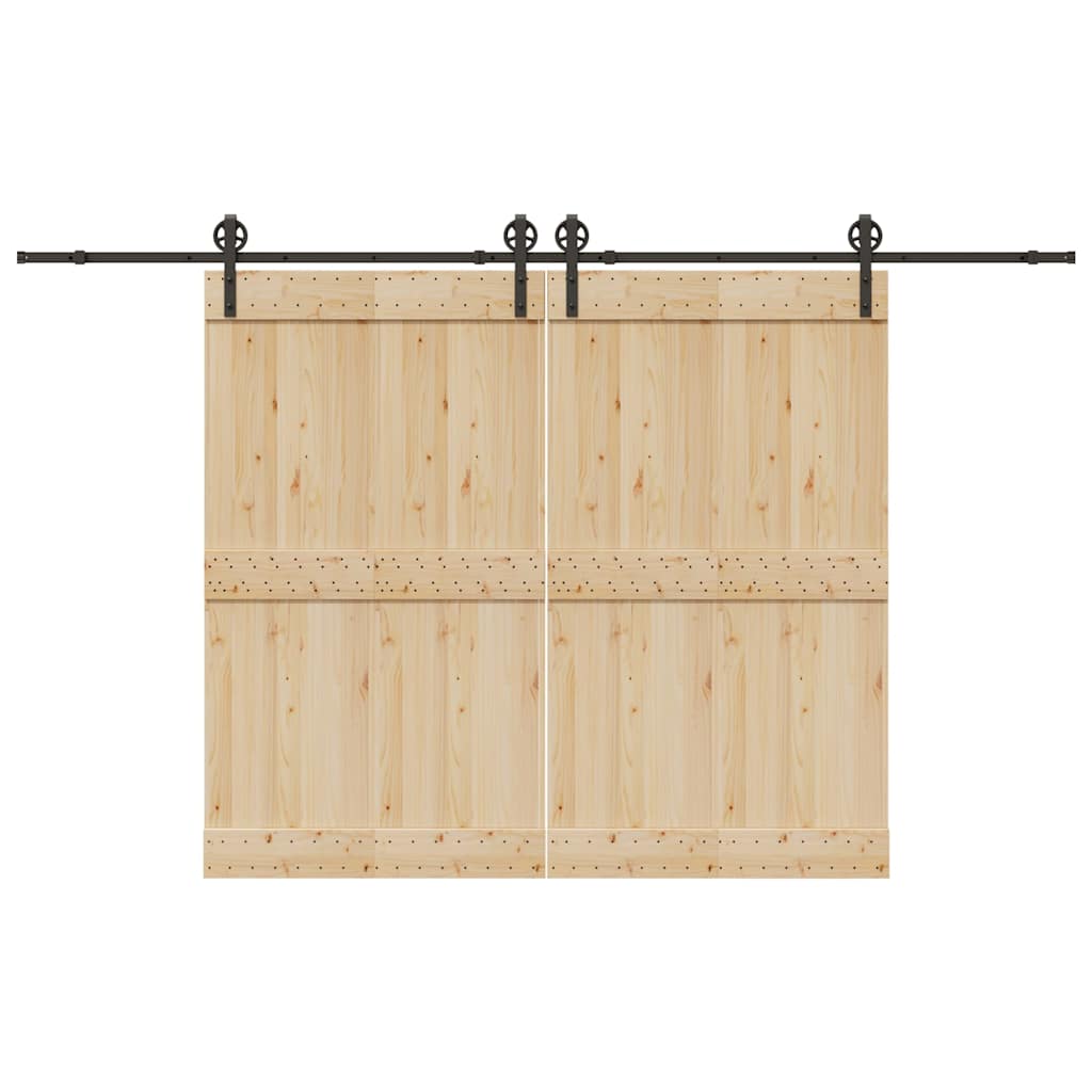 Skjutdörrsbeslag 366 cm stål svart