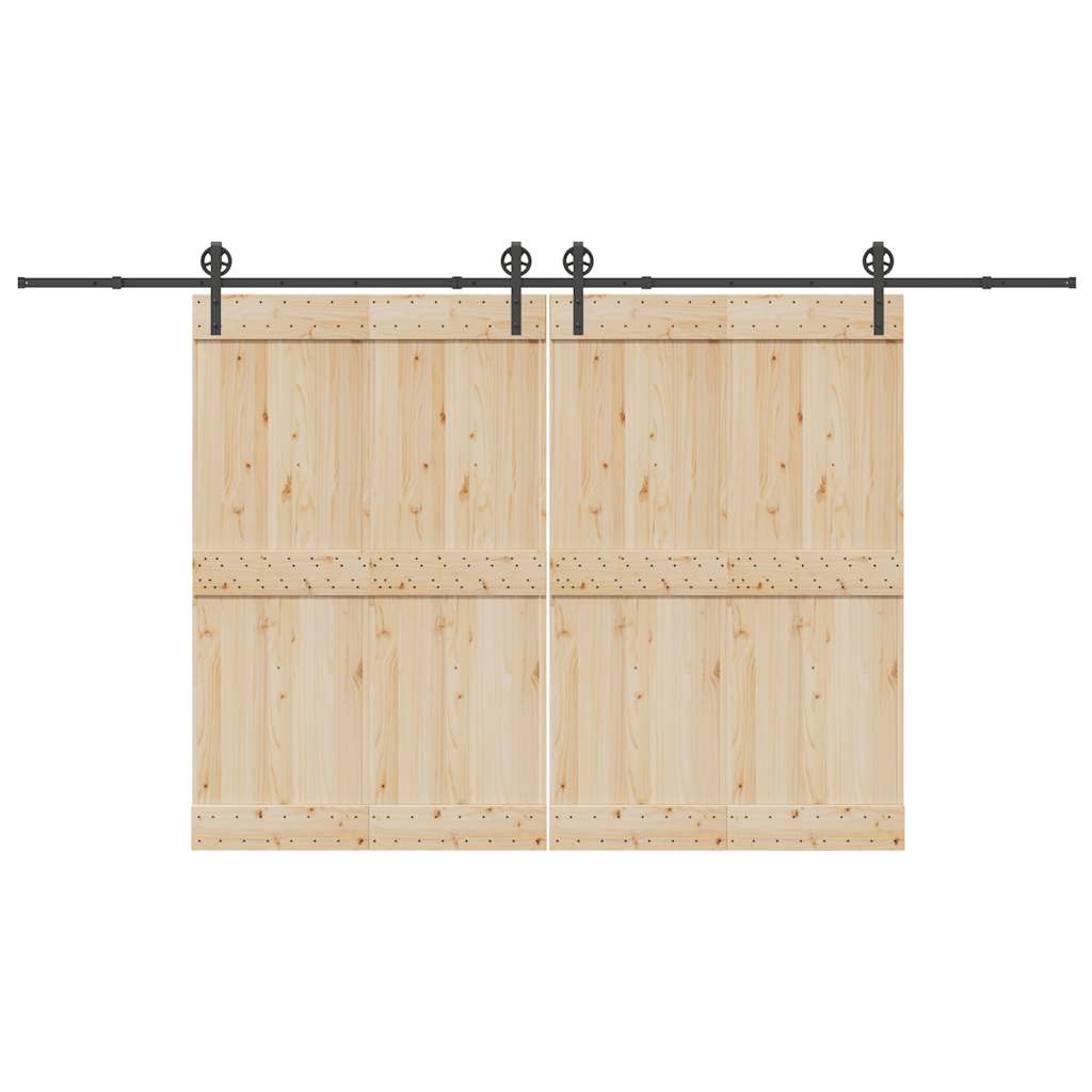 Skjutdörrsbeslag 400 cm stål svart