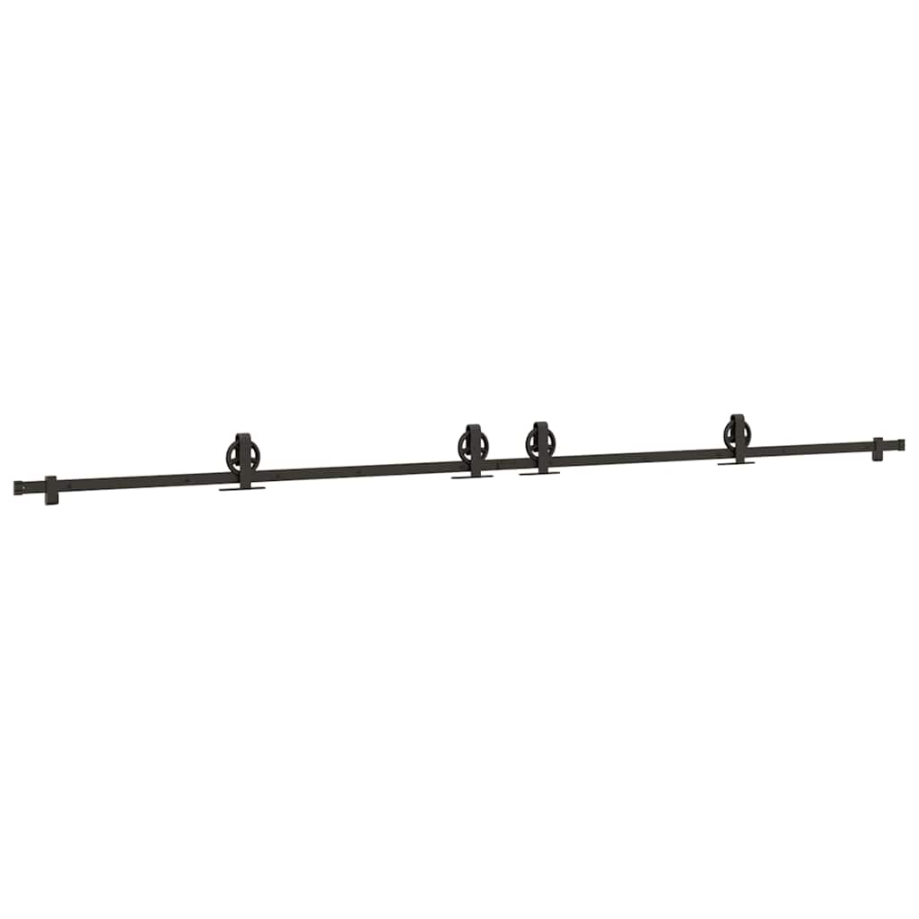 Skjutdörrsbeslag 366 cm stål svart
