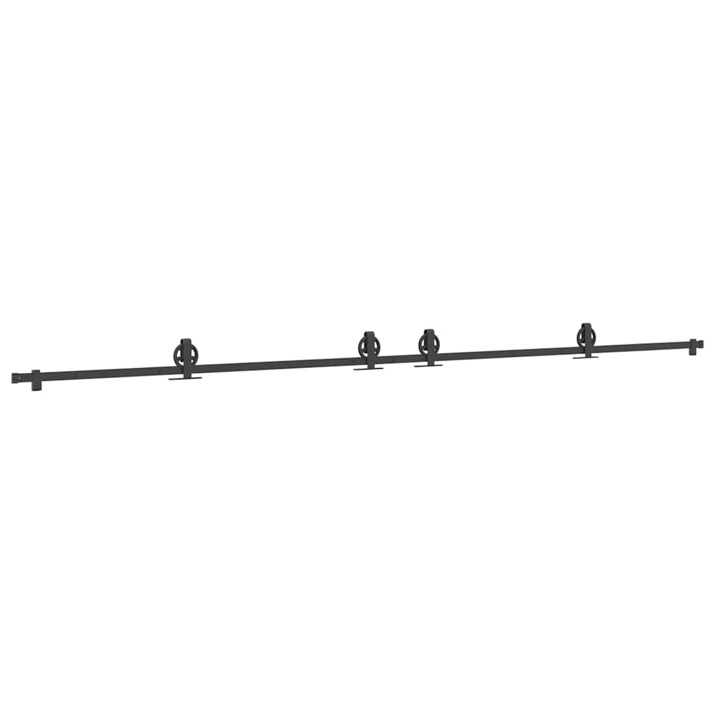 Skjutdörrsbeslag 400 cm stål svart