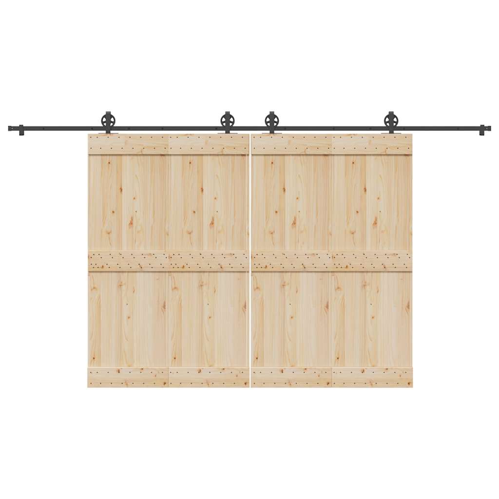 Skjutdörrsbeslag 400 cm stål svart