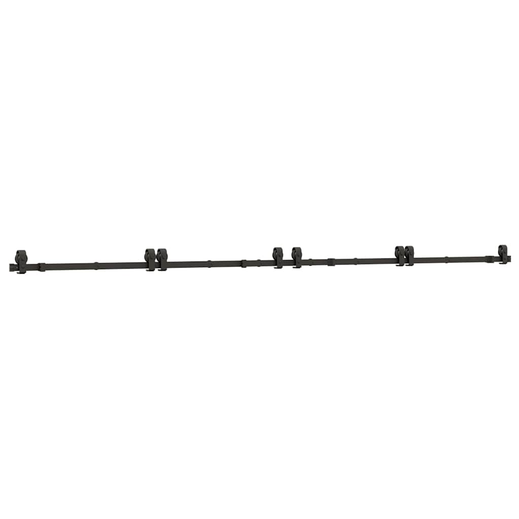 Skjutdörrsbeslag 366 cm stål svart