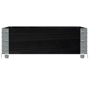 Pallkrage svart 80x60 cm massivt furu
