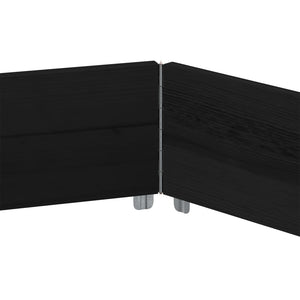 Pallkrage sexhörning svart 160x160 cm massiv furu